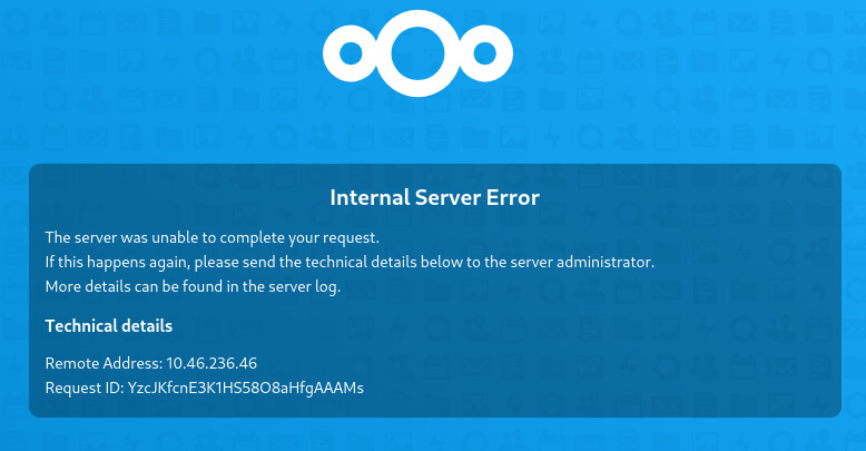 Internal Server Error with no log traces on Rocky 8 