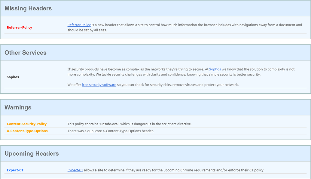 Infamous The "XContentTypeOptions" HTTP header is not set to