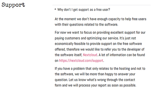 terms and conditions The Good Cloud support
