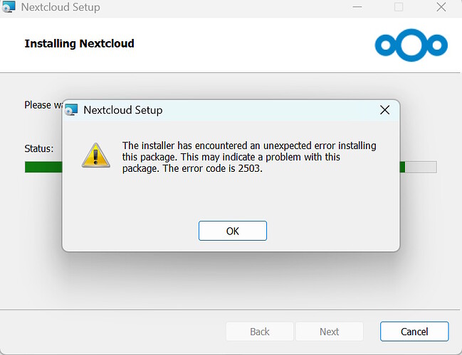 Nextcloud Error
