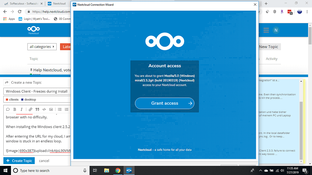 Windows Client - Freezes during Install - 💻 Desktop - Nextcloud community