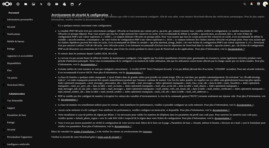 PHP error opcache - ℹ️ Support - Nextcloud community