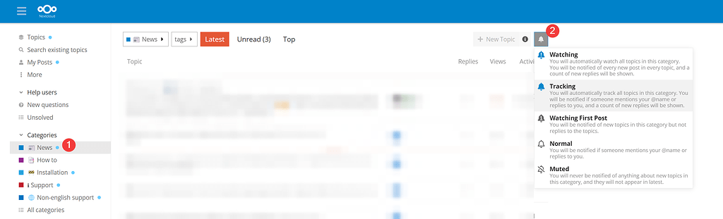 Change of default notification settings for category 'News' - 📰 News ...