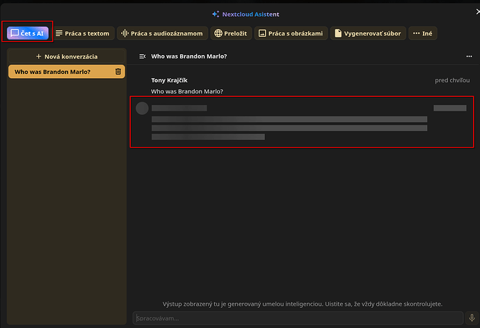 nextcloud_AI_chat_loading_issue