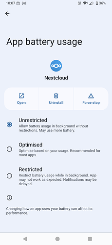 Unrestricted Battery Usage