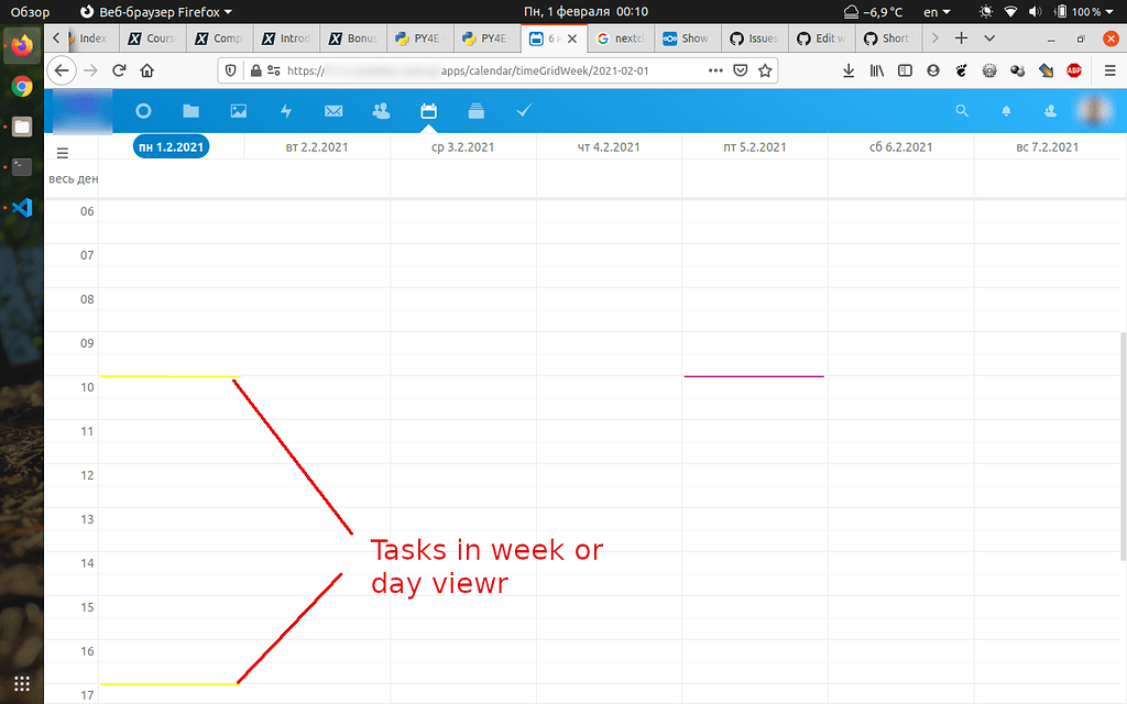Task Week View Tasks in weekly view: is it bug or not? - ℹ️ Support - Nextcloud community