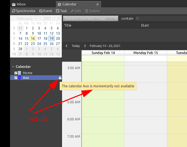 NC Calendar not connecting on Thunderbird 68 (Lightning) ℹ️ Support