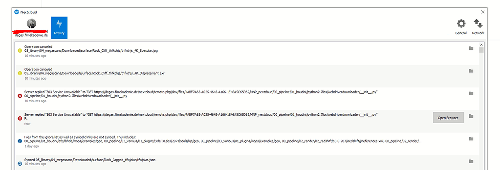 Nextcloud client error "503 Service Unavailible" (Win 10) - 💻 Desktop ...