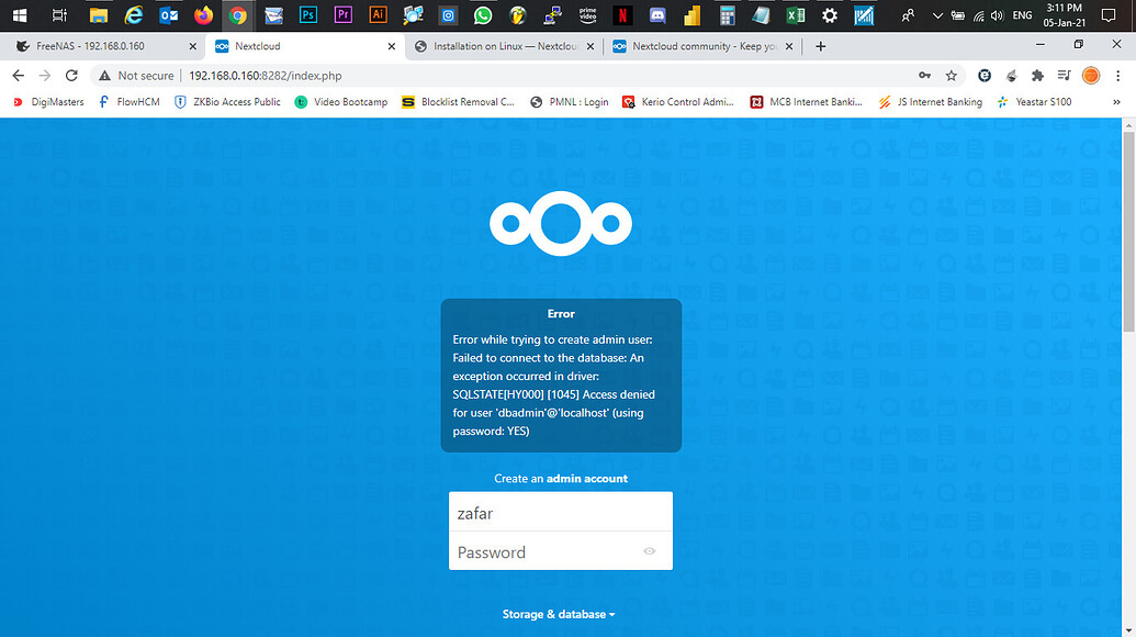 Nextcloud Admin Page Error To Creating Admin User ℹ️ Support 