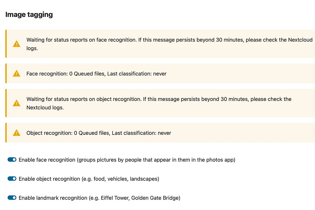App Recognize Doesn T Classify Images Features Apps Nextcloud Community