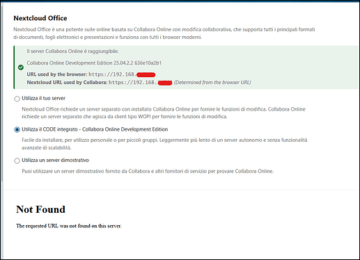 Nextcloud office setting when accessing with Local IP