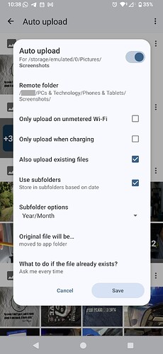 Auto Upload Settings 2