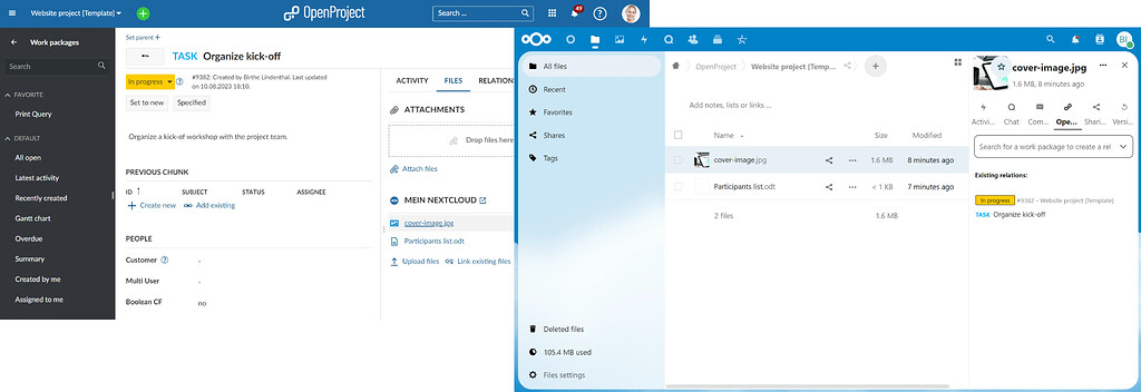 New OpenProject Nextcloud integration release: Nextcloud project ...