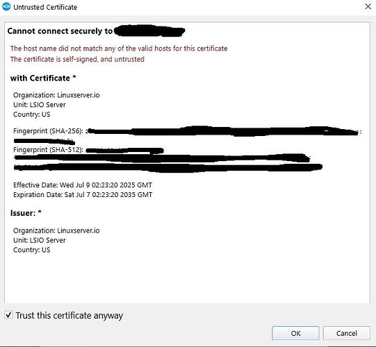 Untrusted Certificate