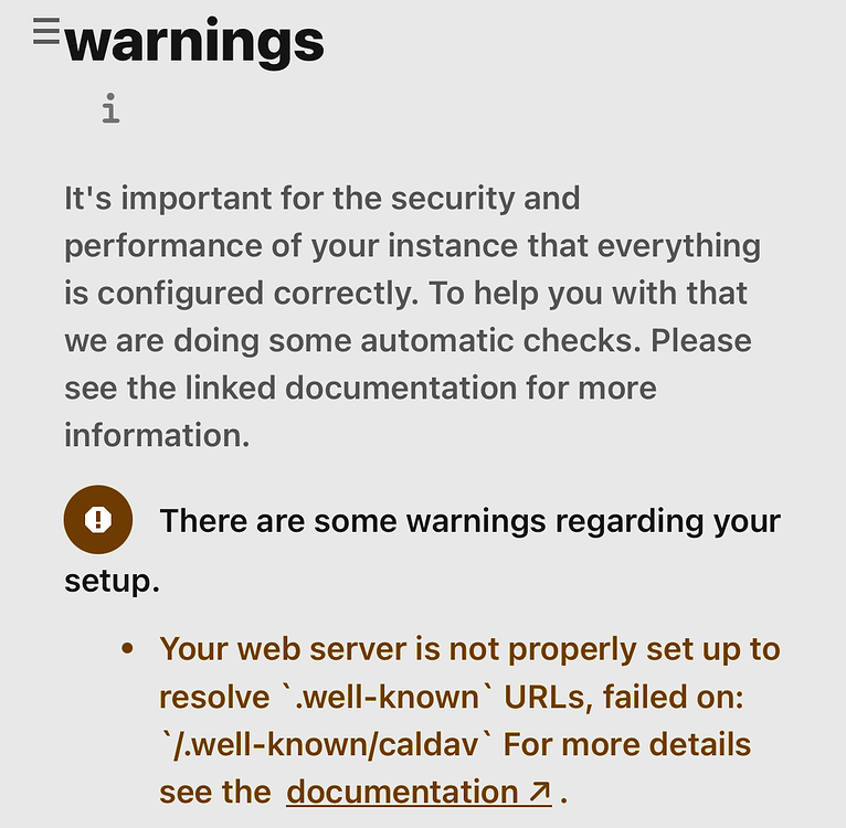Nextcloud 30 warnings after upgrade - ℹ️ Support - Nextcloud community