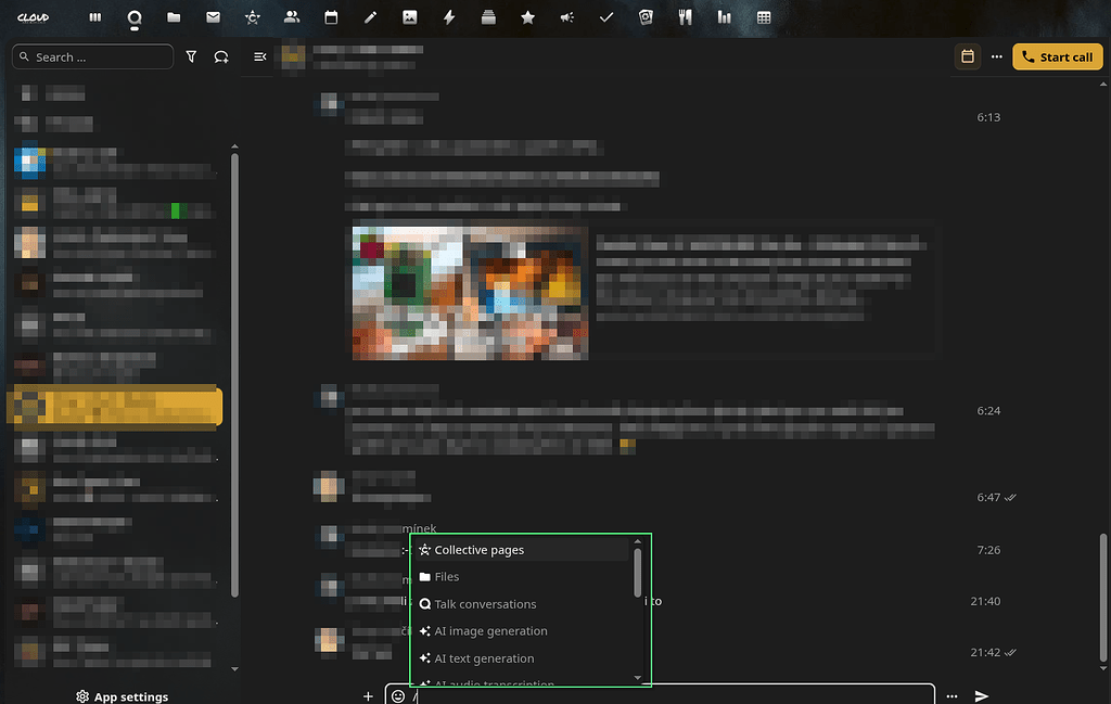 Nc32 Smart picker (/ command) behavior in Nextcloud Talk Desktop Client - 💬 ...