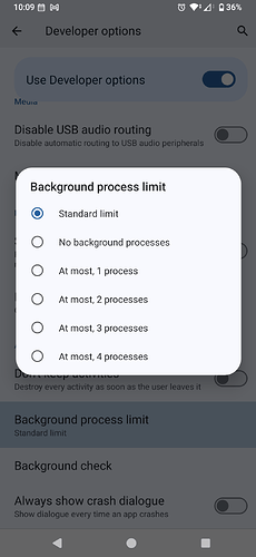 Standard Background Process Limit