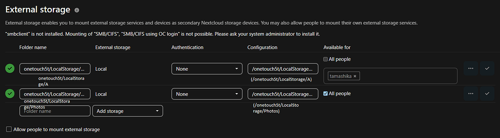External Storage Mounting Error? - ℹ️ Support - Nextcloud community