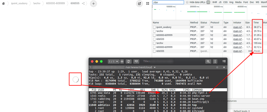 Very slow web interface with external smb storage with approx 80000 ...