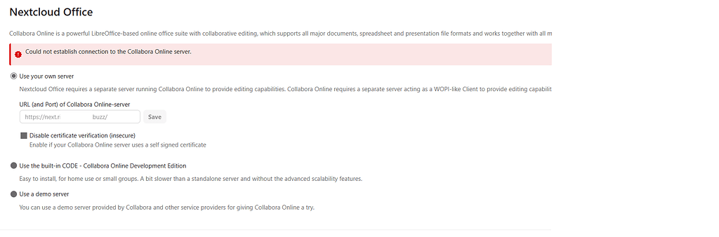 Help with Nextcloud - Fresh Install - 📄 Office - Nextcloud community