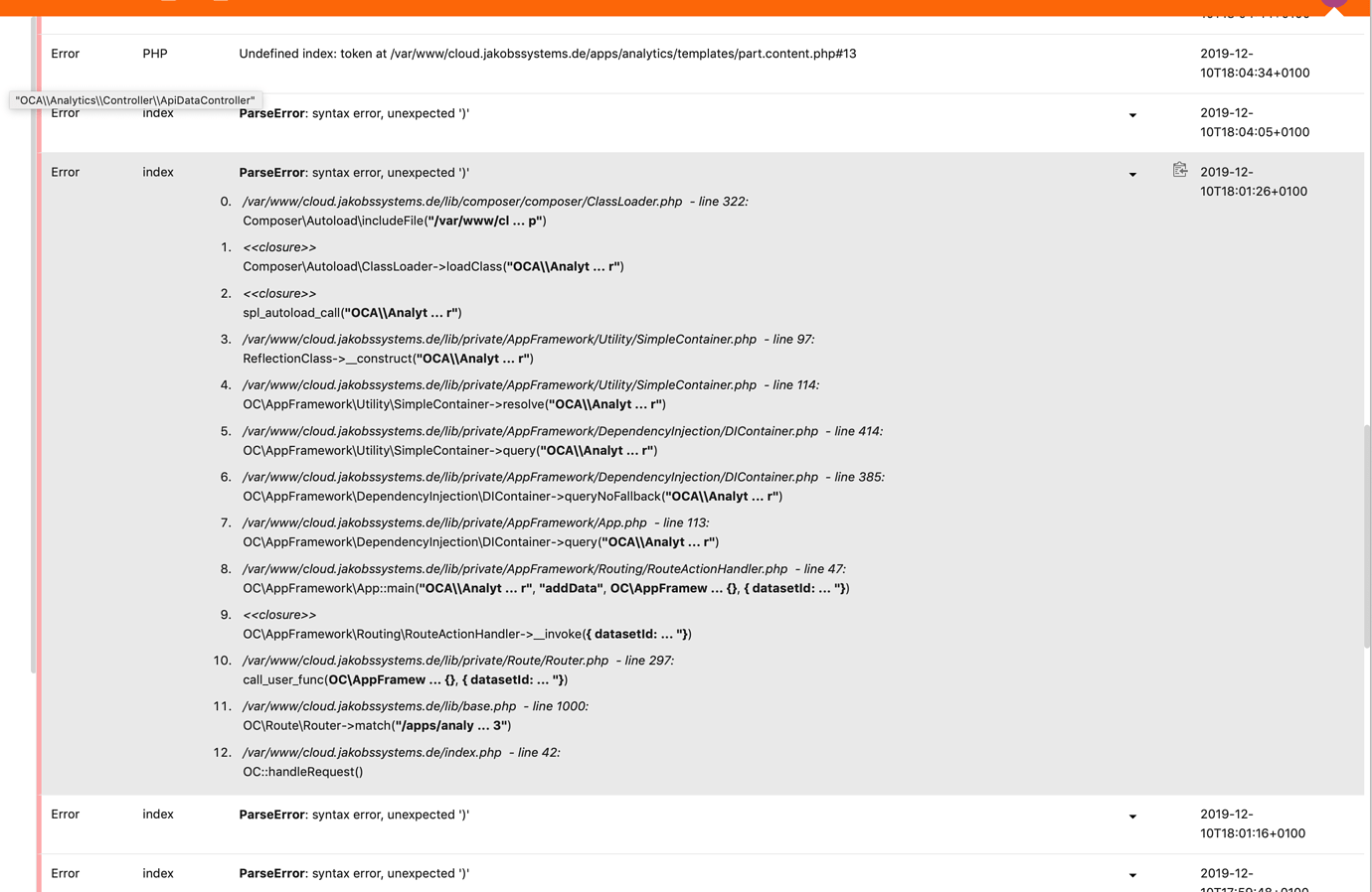 Data Analytics v1.0.0 - ℹ️ Support - Nextcloud community