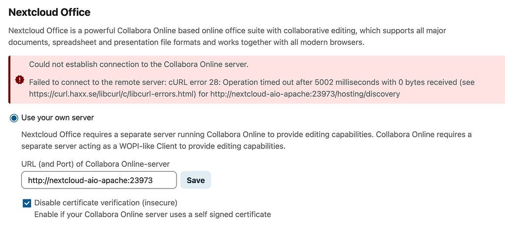 Nextcloud Office timing out loading documents - 📄 Office - Nextcloud ...