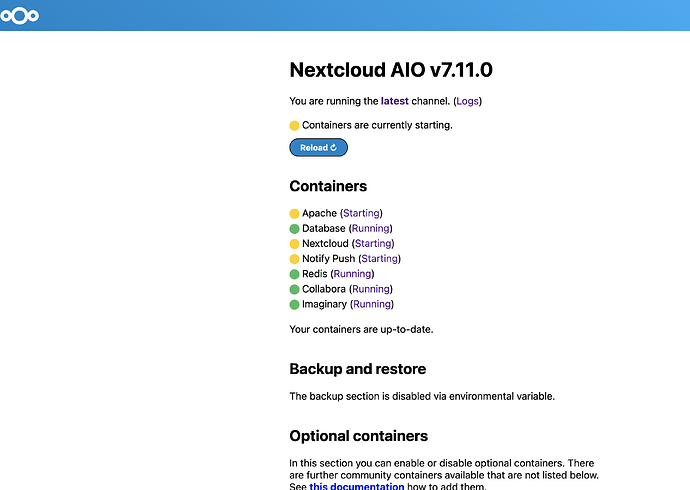 NextCloud Container Cannot Start - 🚧 Installation - Nextcloud community