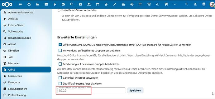 Nextcloud-Wopi request