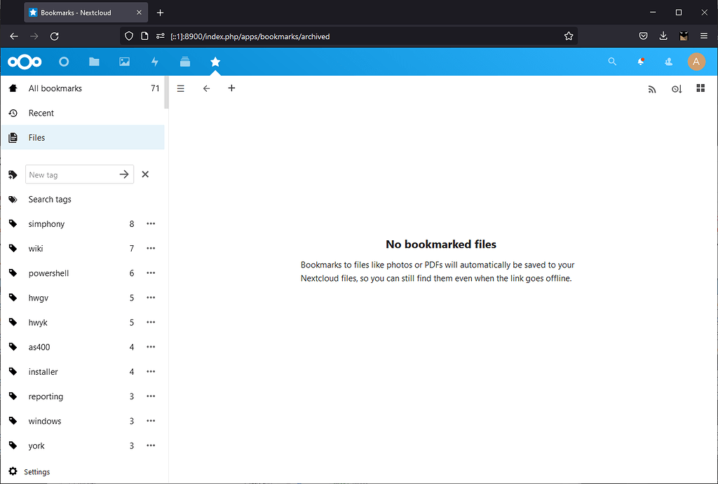 How do the files bookmarks work? bookmarks Nextcloud community
