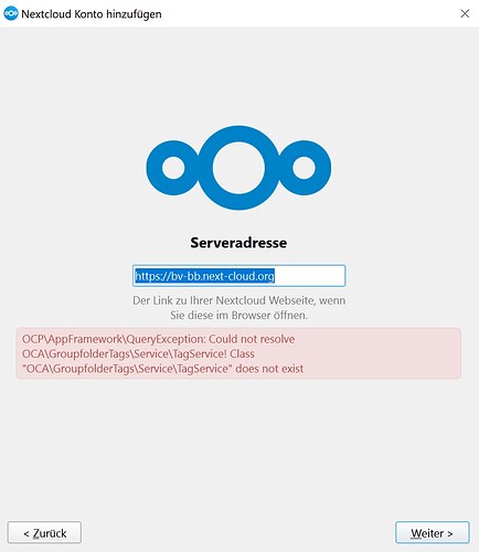 NextCloud Fehler