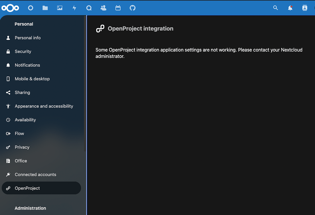 Nextcloud Integration With OpenProject - ℹ️ Support - Nextcloud Community