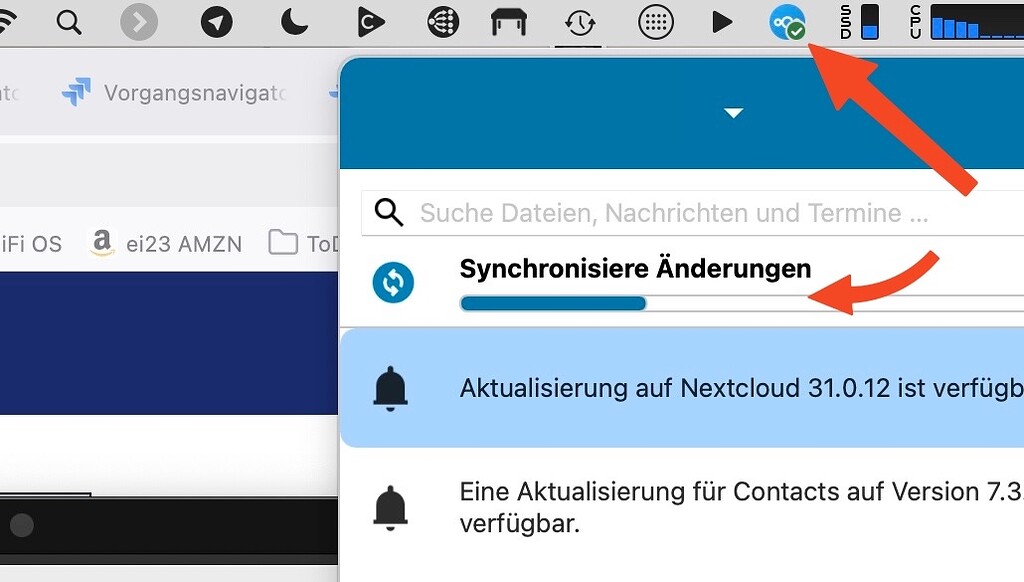 Mac OS desktop client hangs when file is written locally while