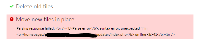 updatefehler