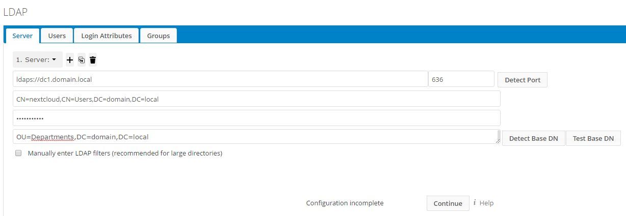 LDAP / AD integration - ℹ️ Support - Nextcloud community