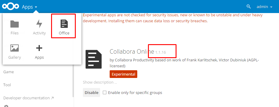 collabora code nextcloud 11 access denied