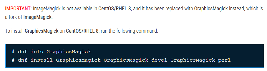 So, no ImageMagick on CentOS\RHEL8, but NC needs it