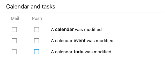Calendar and Tasks user settings in NC 21.0.1