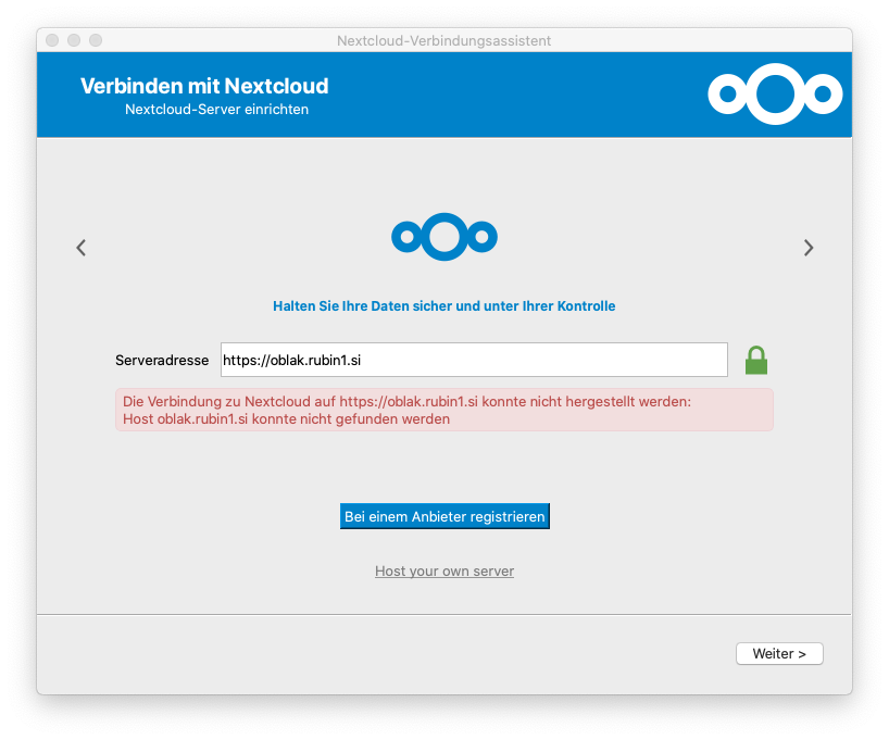 Problem With Desktop Client It Cant Find My Server ℹ Support Nextcloud Community