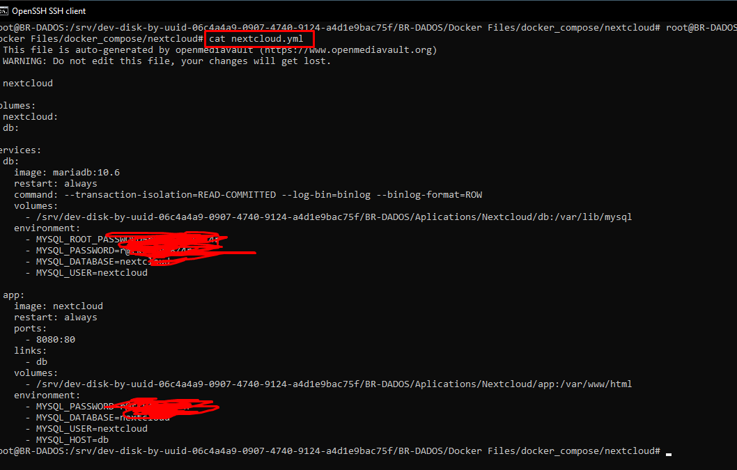 I updated nextcloud and the docker image and now the old settings and ...