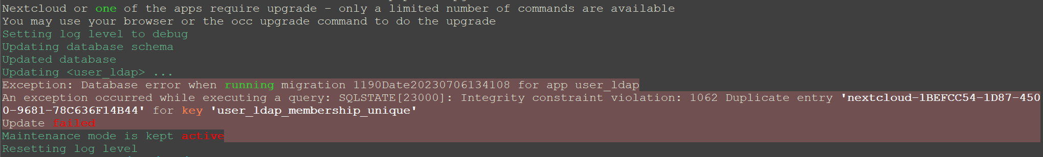 Migration problems to 28.0.1 version - ℹ️ Support - Nextcloud community