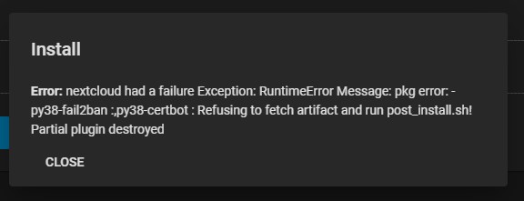 NextCloud_install_failed