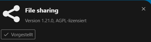 nextcloud_app file sharing version