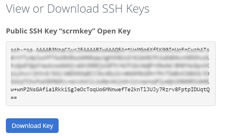 Public scrm key