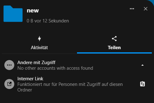 nextcloud_new share folder