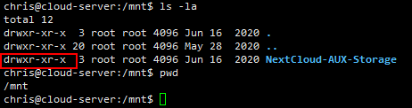 2022-02-07 05_04_34-Cloud Server - chris@cloud-server_ _mnt - Xshell 7 (Free for Home_School)