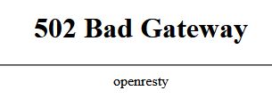 Bad Gateway