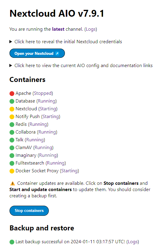 Nextcloud Issue Container 2024-01-11 134703