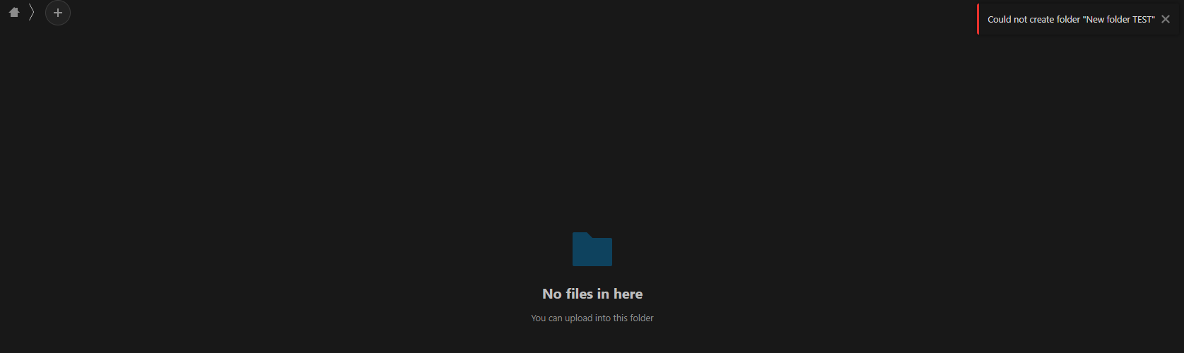 nextcloud cannot create folder 2