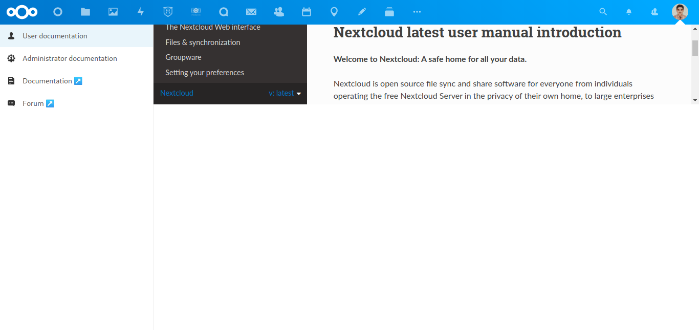 Built-in documentation for Nextcloud 20 not working properly - 🏷️ ...
